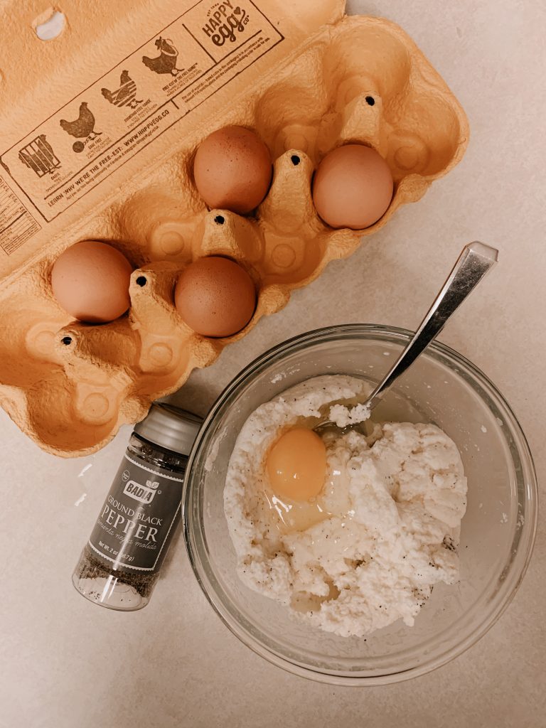 Mix in the eggs