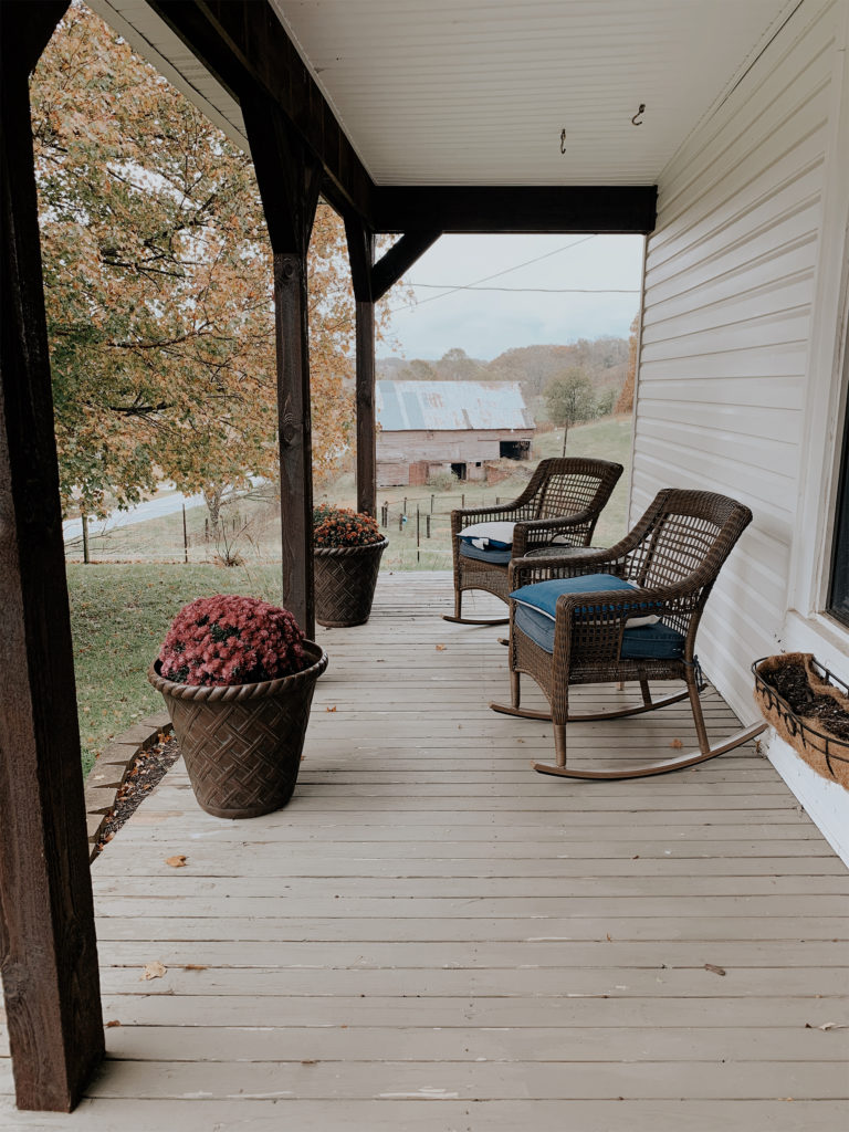 Porch at the Ozark Blissful Farmhouse